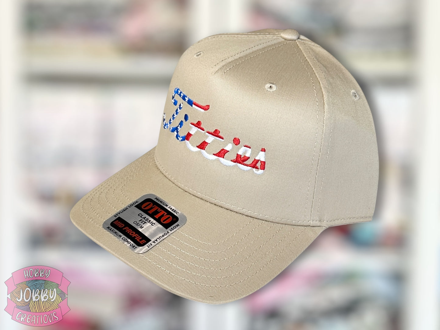 Custom Patriotic Titties Embroidered Hat