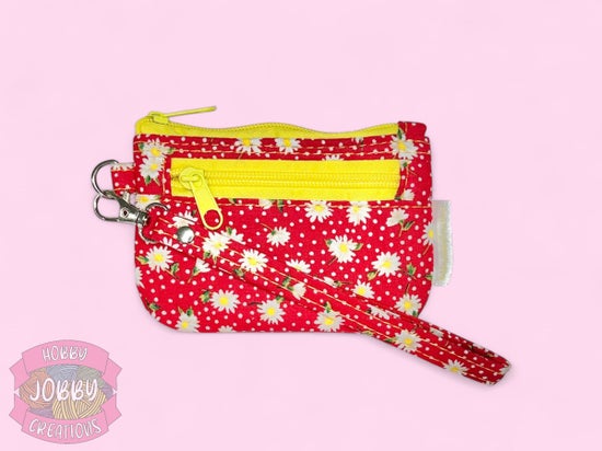 Hyalite Wristlet (Red w/ Floral)