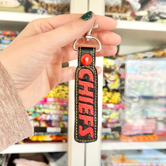 Chiefs Embroidered Keychain