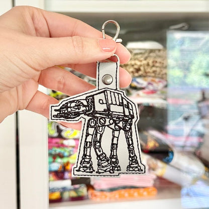 AT AT Embroidered Keychain