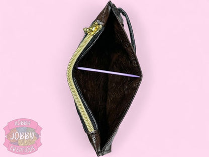 Purse Pal (Brown Floral Embossed)