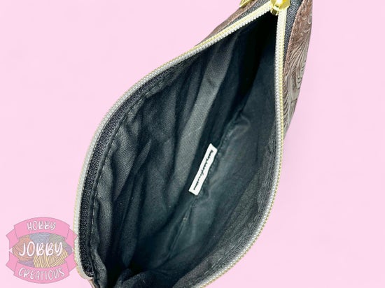 Wristlet Bag (Brown Embossed)