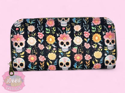 Sugar Skulls Zip Around Wallet