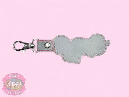 Motorcycle Embroidered Keychain (Select for color options.)