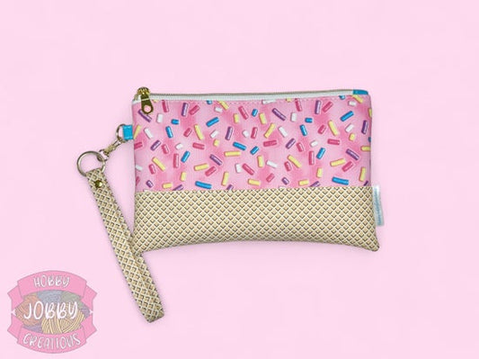 Wristlet Bag (Ice Cream Cone)