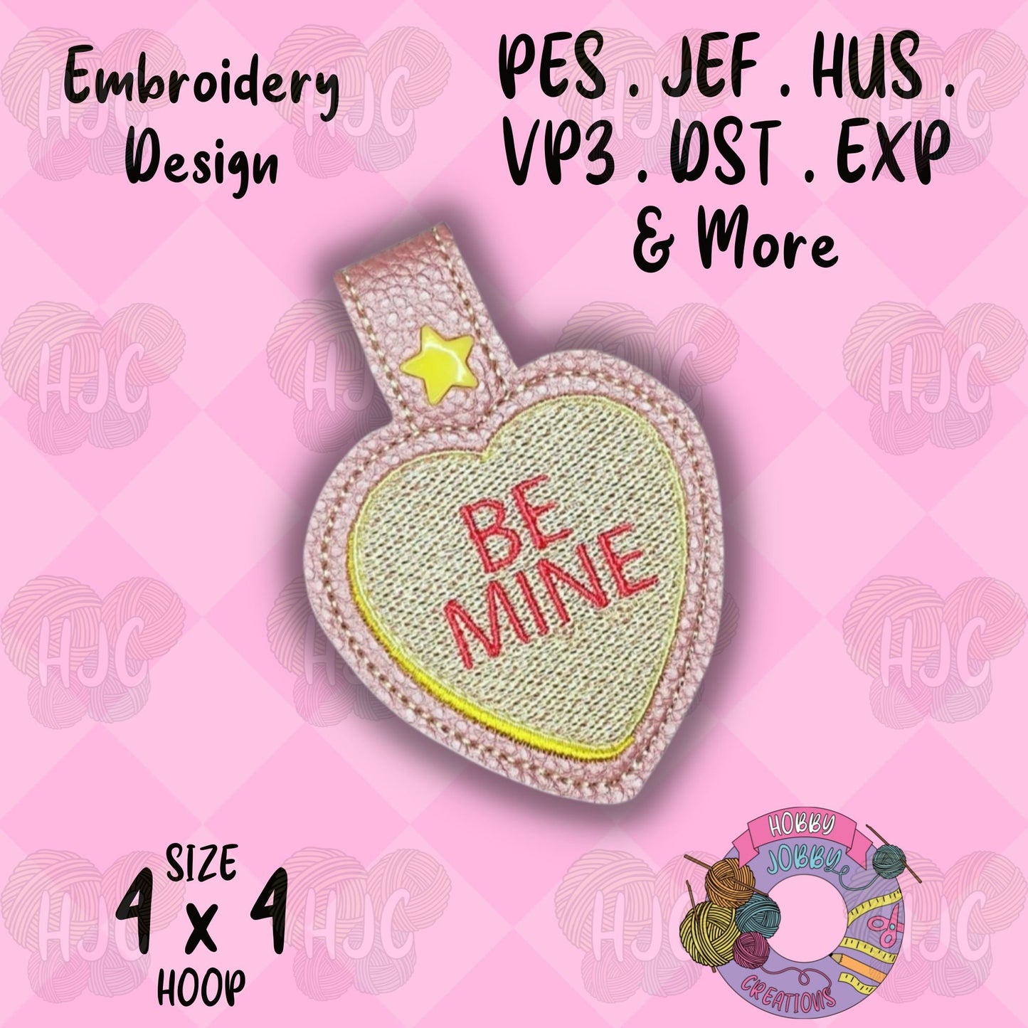 Be Mine Valentine Heart Digital Embroidery Design