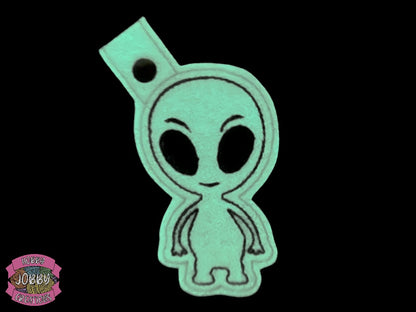 Glow Alien Embroidered Keychain