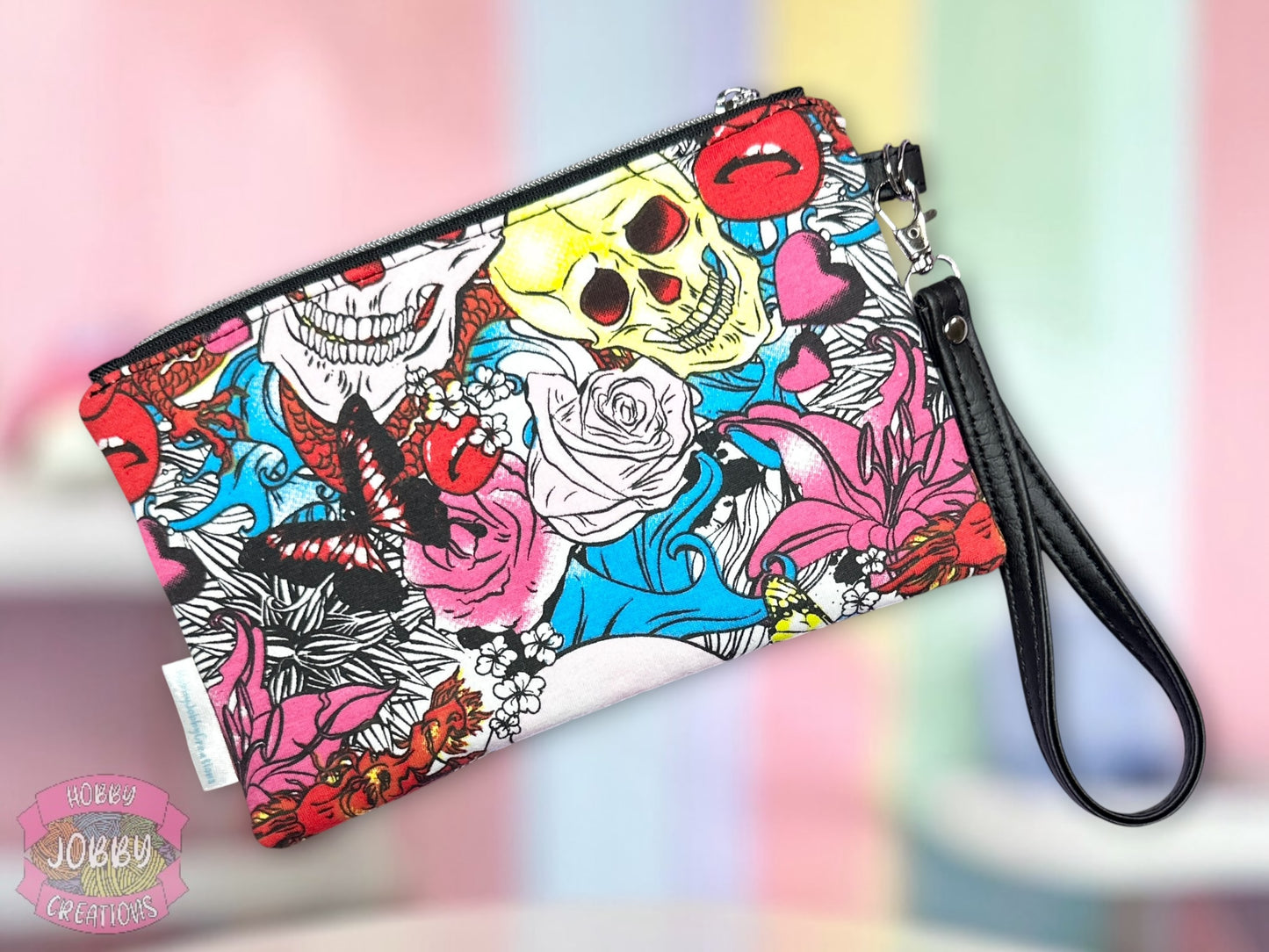 Wristlet Bag (Skulls)