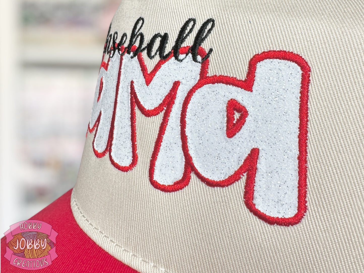 Baseball Mama Applique Embroidered Hat