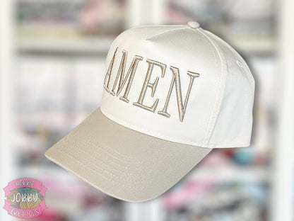 Custom AMEN 3D Puff Embroidered Hat