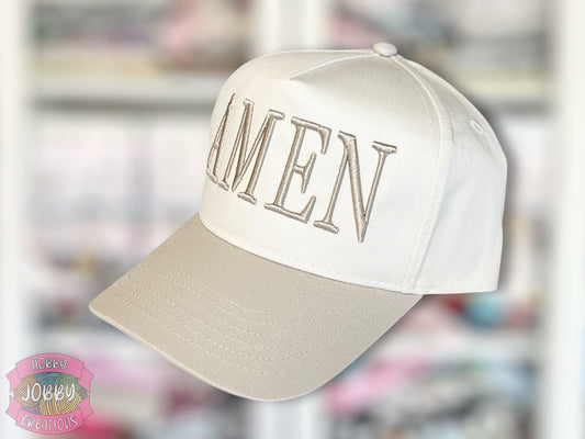 Custom AMEN 3D Puff Embroidered Hat