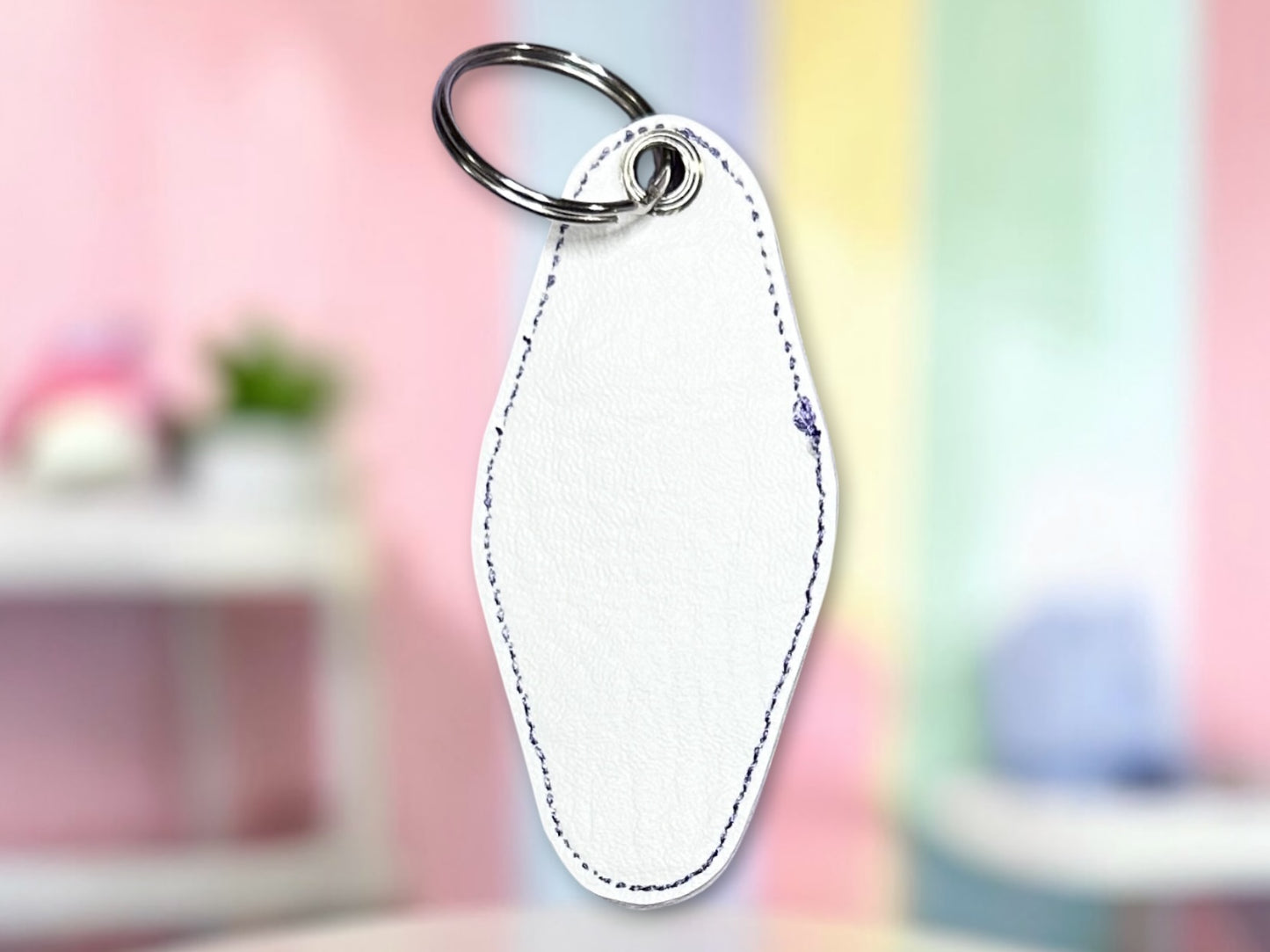 Book Lover Embroidered Keychain