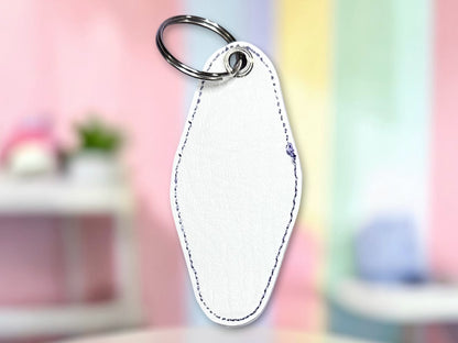 Book Lover Embroidered Keychain