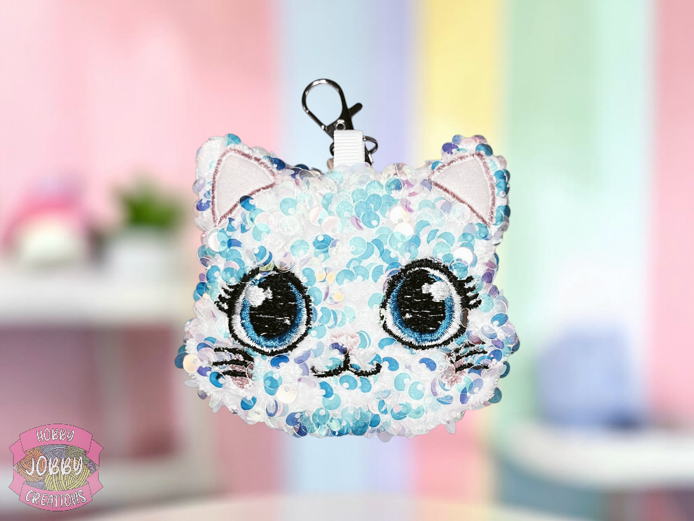 Sparkle Kitty Plushie Keychain