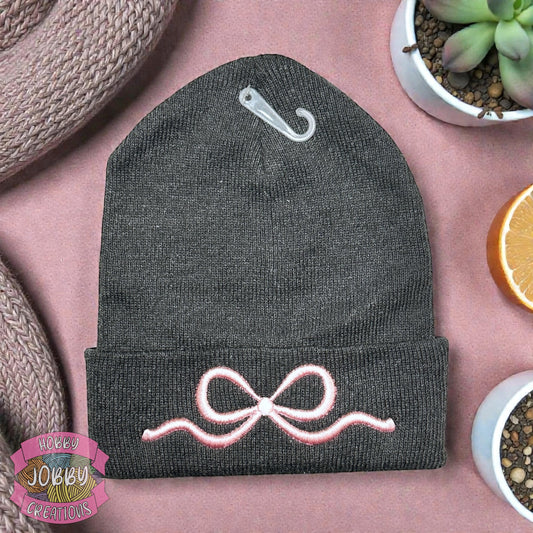 3D Puff Bow Beanie