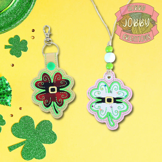 Clover Belt Applique Digital Embroidery Design