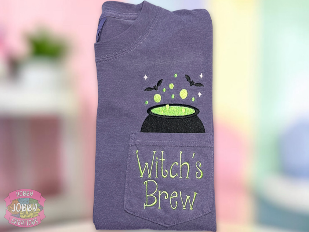 Witch’s Brew Embroidered Pocket T-Shirt