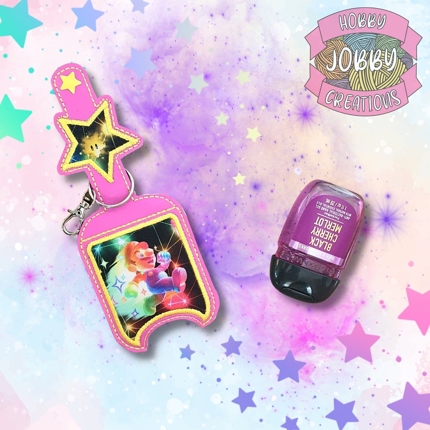 1oz Star Applique Hand Sanitizer Holder Digital Embroidery Design
