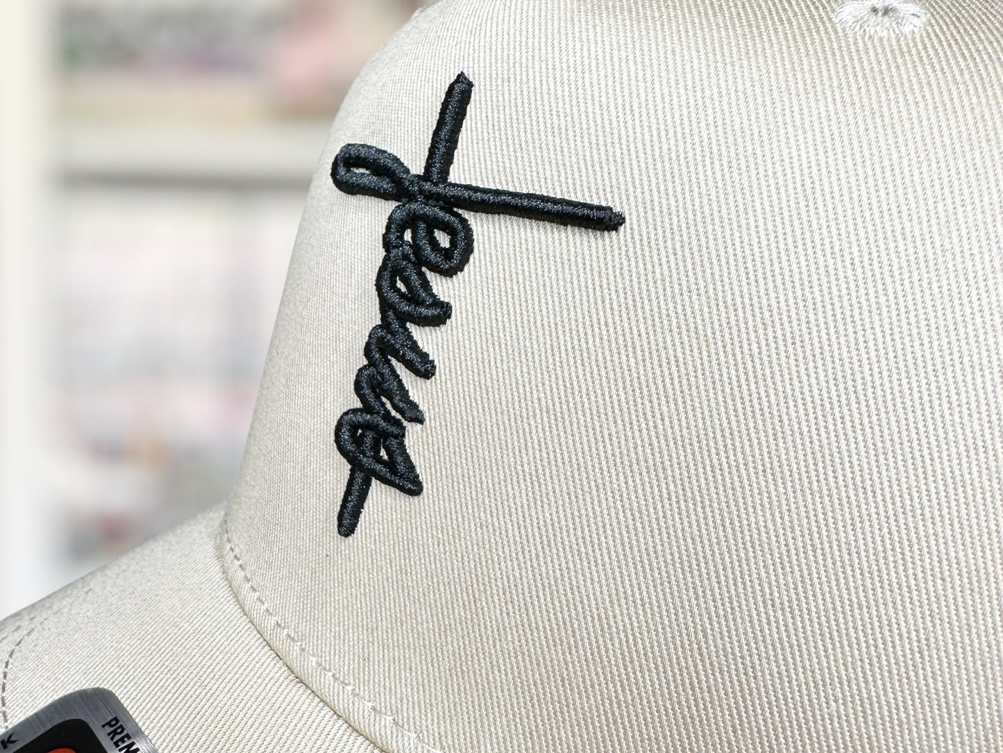 Jesus Cross 3D Puff Embroidered Hat