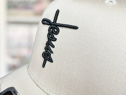 Jesus Cross 3D Puff Embroidered Hat