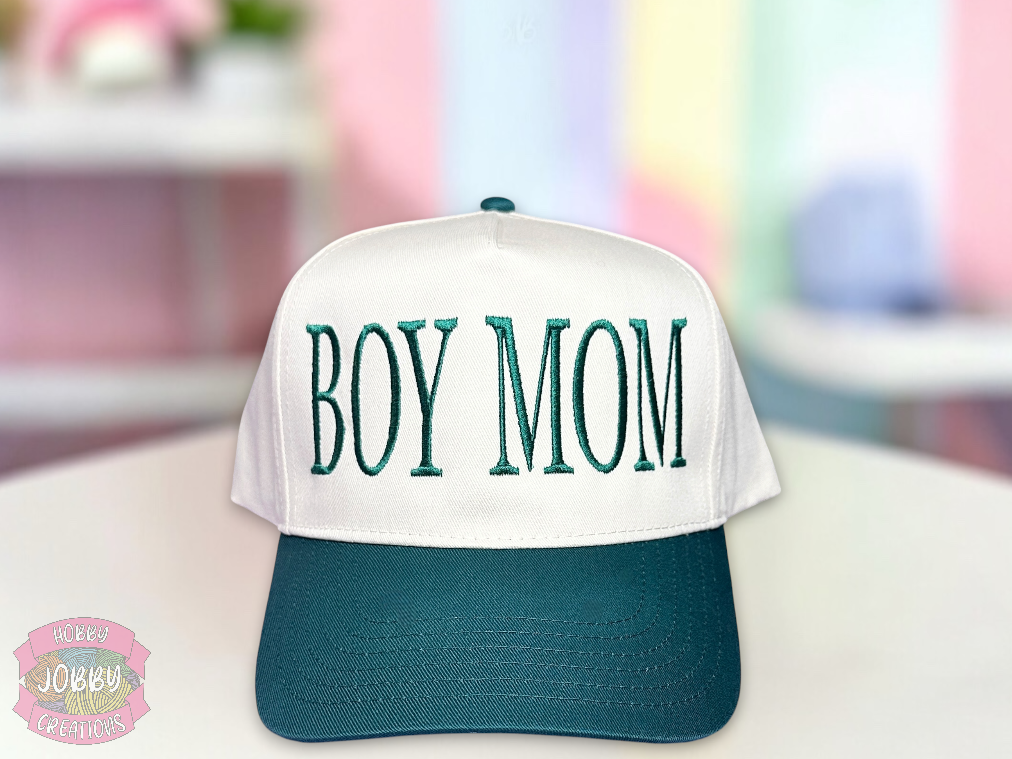 Custom Boy Mom Embroidered Hat
