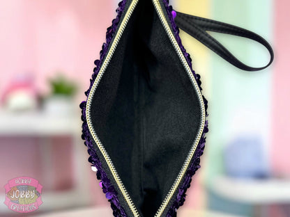 Wristlet Bag (Purple Sequin)