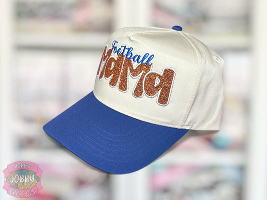 Football Mama Applique Embroidered Hat