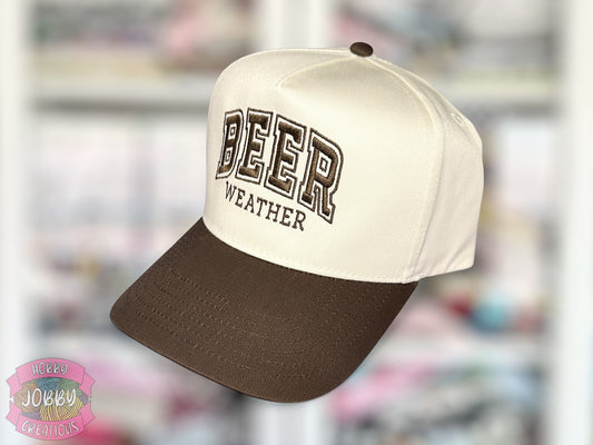 Custom Beer Weather Embroidered Hat