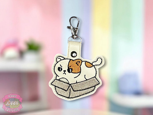 I Fits I Sits Embroidered Keychain