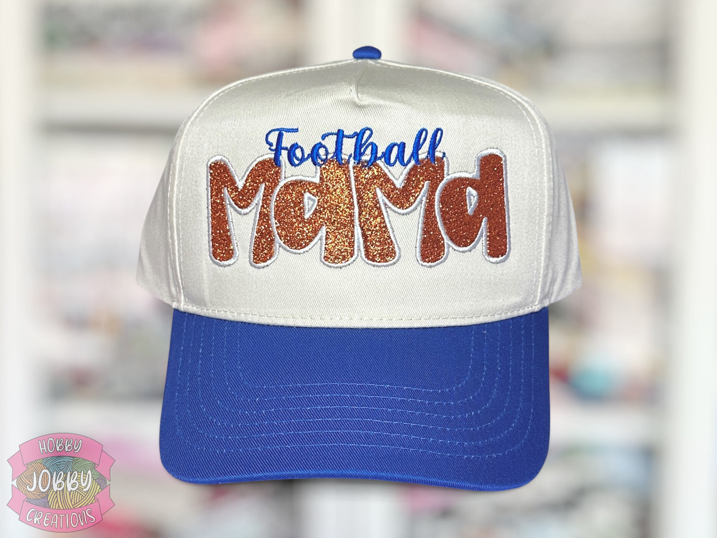 Football Mama Applique Embroidered Hat