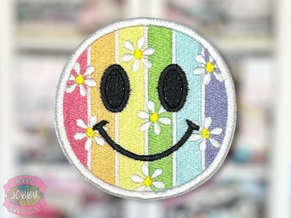 Daisy Face Embroidered Iron-On Patch