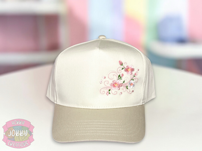 Sakura Blooms Embroidered Hat