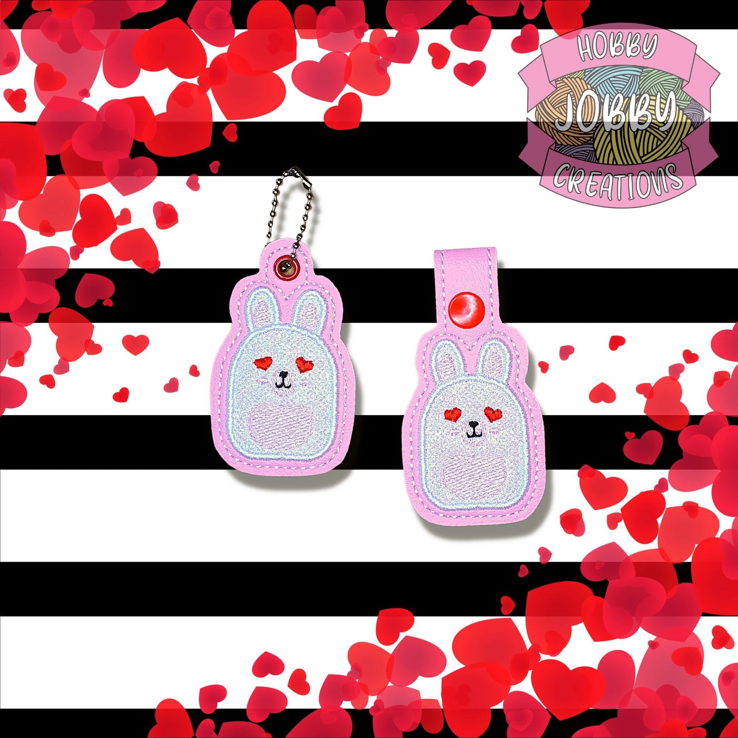 Squish Llama Heart Eyes Applique Snap Tab / Eyelet Digital Embroidery Design