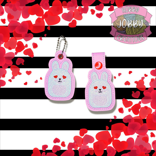 Squish Llama Heart Eyes Applique Snap Tab / Eyelet Digital Embroidery Design