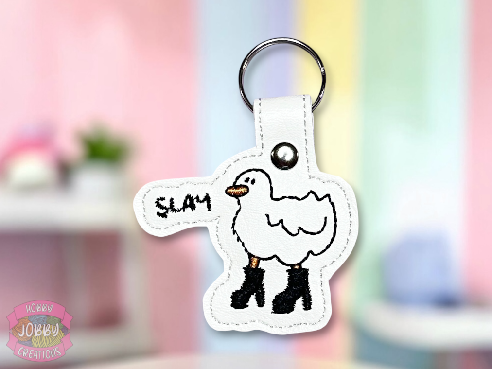 Slay Goose Embroidered Keychain
