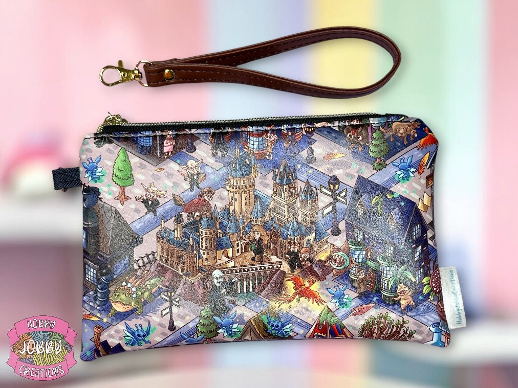 Wristlet Bag (Magic School Map)