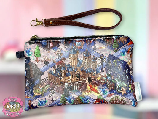 Wristlet Bag (Magic School Map)