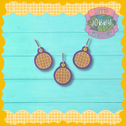 Waffle Zipper Pull Digital Embroidery Design