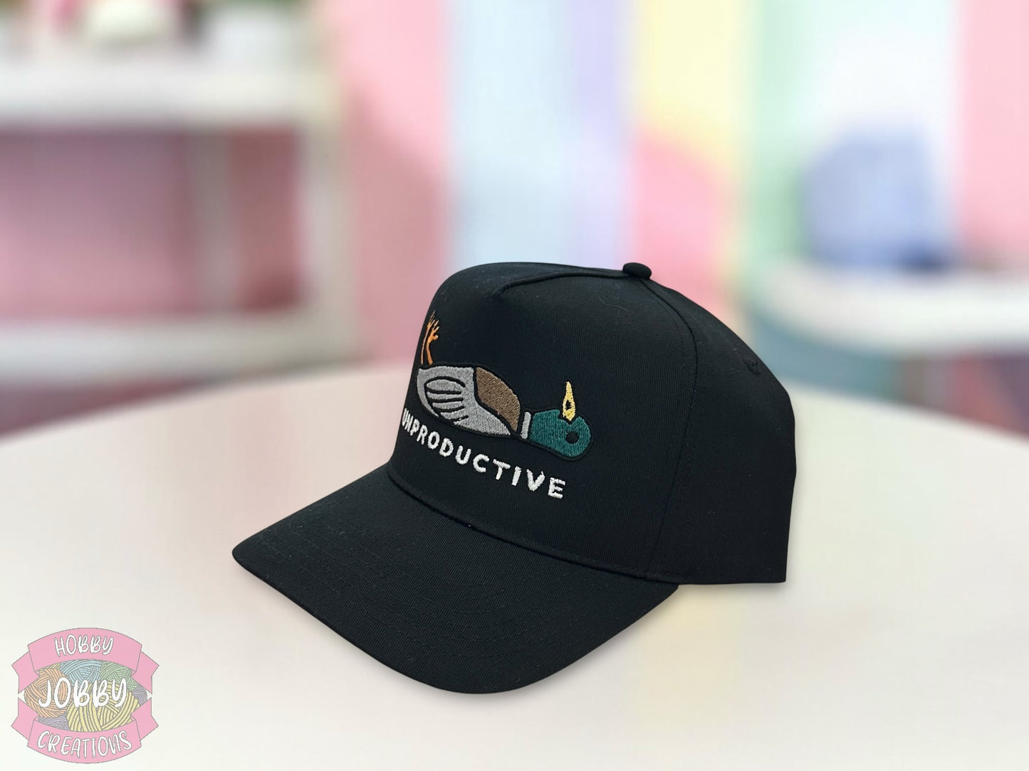 Unproductive Duck Embroidered Hat