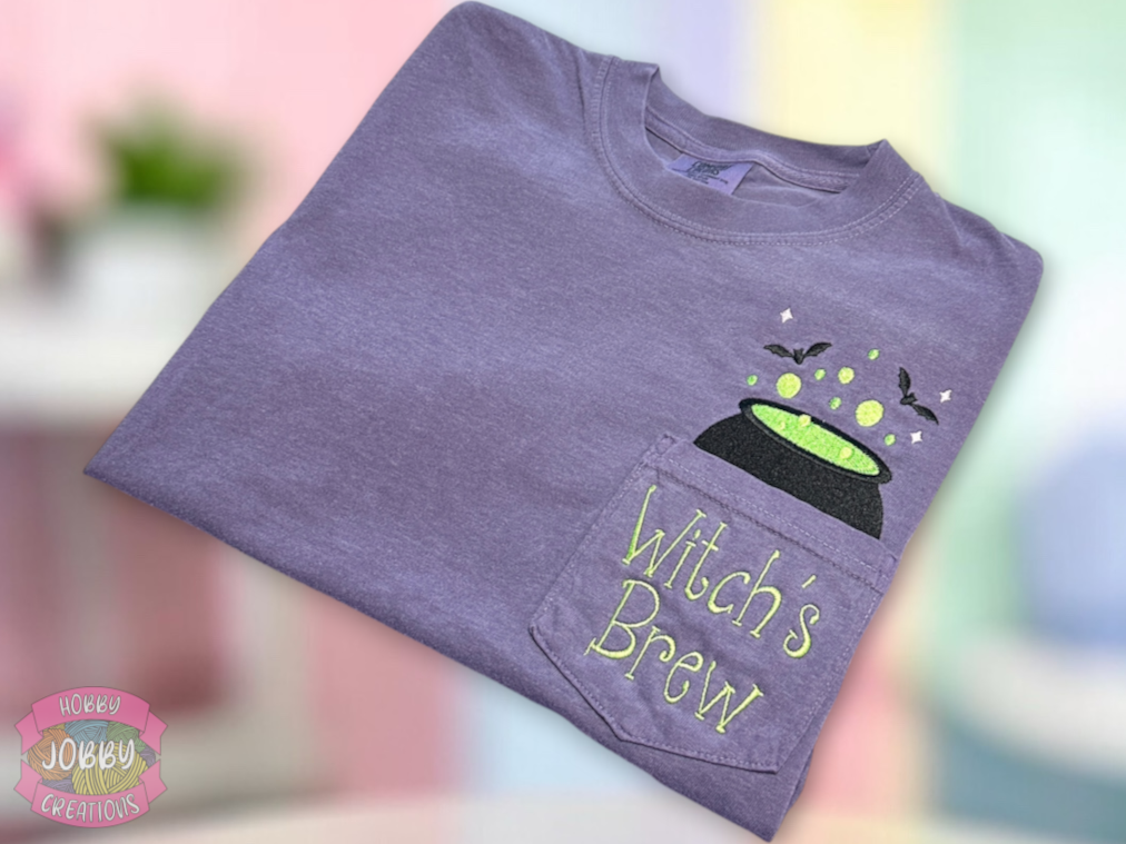 Witch’s Brew Embroidered Pocket T-Shirt