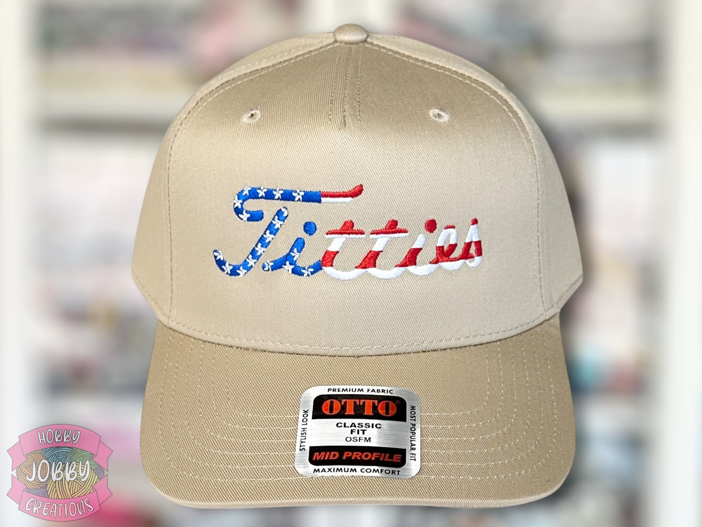 Custom Patriotic Titties Embroidered Hat
