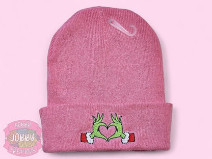 Mean One Heart Embroidered Beanie