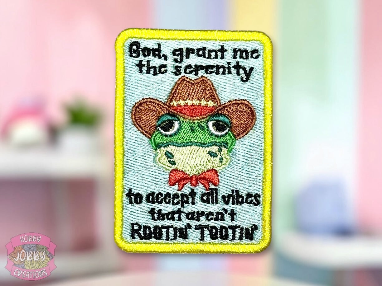 Rootin’ Tootin’ Embroidered Iron-On Patch