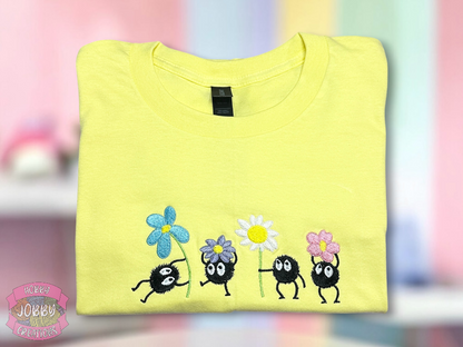 Spring Sooty Friends Embroidered T-Shirt