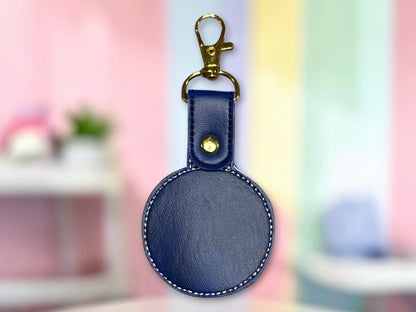 Mountain Top Night Embroidered Keychain