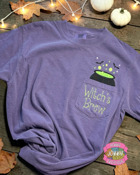 Witch’s Brew Embroidered Pocket T-Shirt