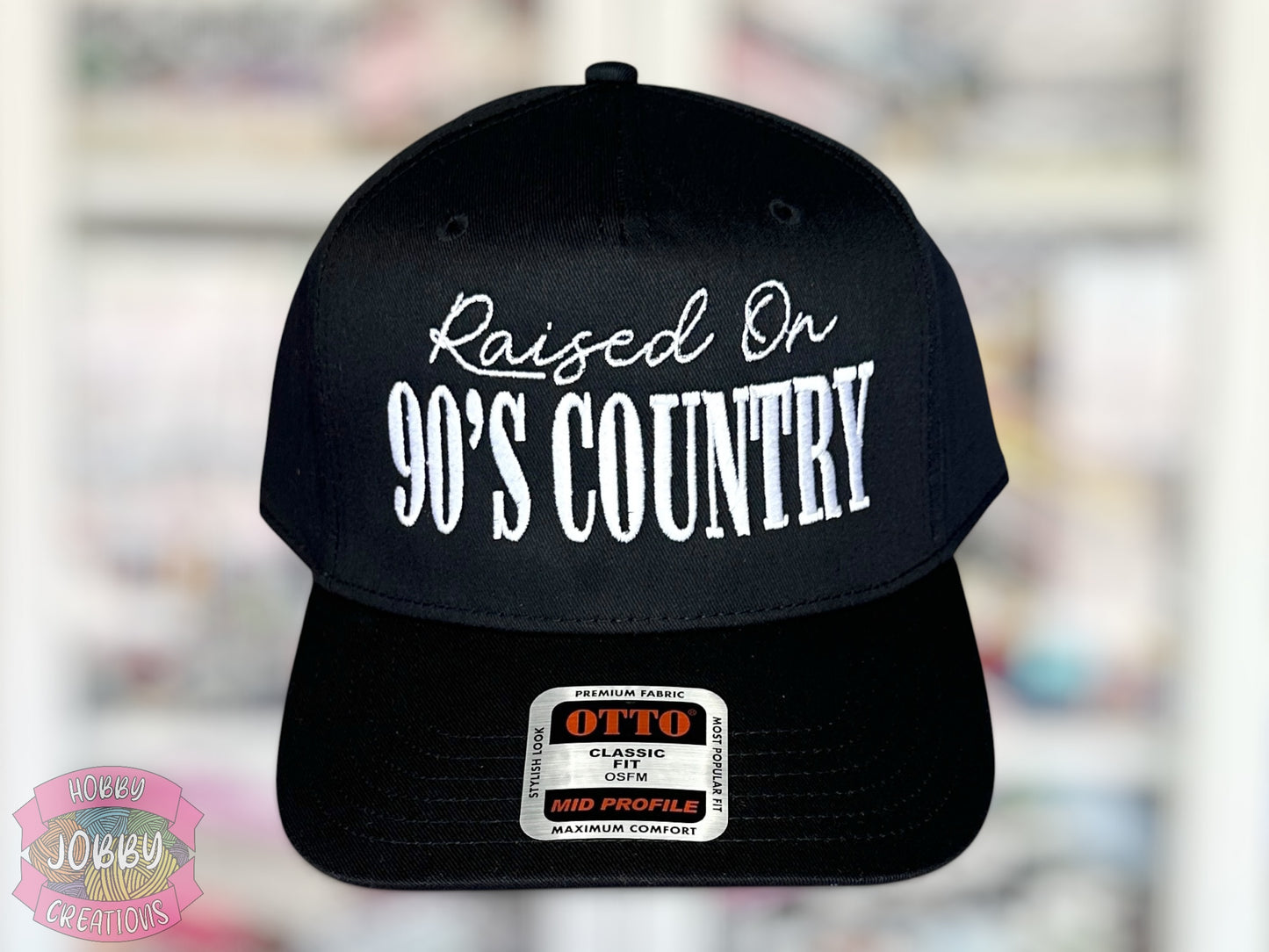 Raised On 90's Country Embroidered Hat (Structured)