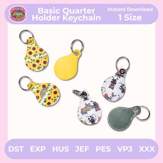Quarter Holder Digital Embroidery Design