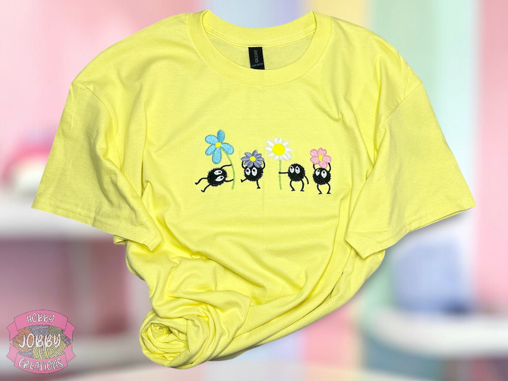 Spring Sooty Friends Embroidered T-Shirt
