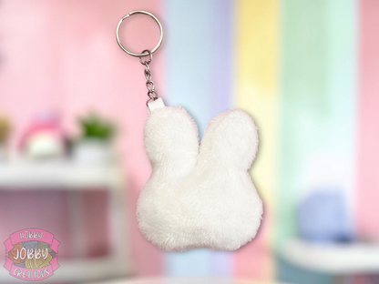 Creepy Bunny Plush Keychain